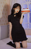 lovefery Black Cat's Purr Dark Fairycore Dress