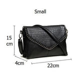 lovefery - Casual Crossbody Bag Female Messenger Bags black PU Leather Women's Shoulder Bags Chain women Envelope clutch purses