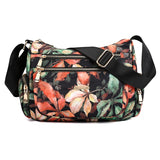 lovefery - Fashion Floral Shoulder Bag Women Nylon Waterproof Soft Zipper Crossbody Hobos Multi-Pocket Versatile Travel Bolsa Feminina