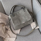 LoveFery - Matte Ladies Handbag Scrub Women's Shoulder Crossbody Bag Large Capacity PU Leather Casual Tote Travel Handbag Boston Female Bag