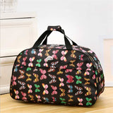 LoveFery - Big Capacity Women Travel Bags Men Luggage Travel Duffel Bags Nylon Waterproof Daily Travel Handbag Female Flower Print HandBag