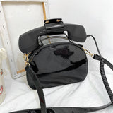 LoveFery - Stylish Women Telephone Shaped Crossbody PU Leather Shoulder Bag Female Casual Handbag Shopping Street School Satchel Tote Purse