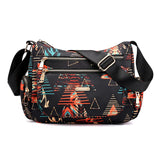 lovefery - Fashion Floral Shoulder Bag Women Nylon Waterproof Soft Zipper Crossbody Hobos Multi-Pocket Versatile Travel Bolsa Feminina