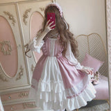 LoveFery Ruffled Puff Sleeve Bowtie Princesscore Dress