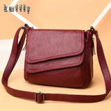 Fashion Soft Leather Shoulder Bags Luxury Women Handbags Designer Brand Casual Crossbody Bags For Women Sac a Main Female