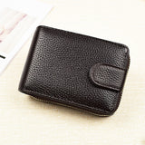 LoveFery - Men Wallets Man's Card Genuine Leather Clutch Wallets Purses Driver's License Cover Zipper Organ Women's Wallet Card Wallet