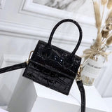 LoveFery - Mini Small Square bag Fashion New Quality PU Leather Women's Handbag Crocodile pattern Chain Shoulder Messenger Bags