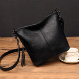 High Quality Soft Leather Purse Fashion Women Shoulder Messenger Bag Trend Designer Tassel Bag Luxury Ladies Handbag Sac