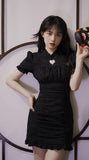 lovefery Black Cat's Purr Dark Fairycore Dress