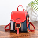 lovefery - Woman fashion backpack female PU leather plaid backpack small shoulder bag for women casual travel back pack girl backbag gift