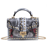 LoveFery - Brand Women Studded Graffiti Crossbody Bags Fashion Shoulder Bag For Ladies Female Luxury Designer Handbags High Quality