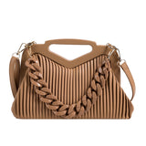 lovefery - Top Brand Triangle Tote Bag Designer Pleated Shoulder Bag for Women Clutch Purses Crossbody Bag High Quality Satchels Hobo Bags