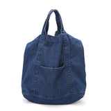 lovefery - New Denim Bag Neutral And Women Canvas Bag Large Shopping Bag Art Student Bag Unisex Shoulder Bag