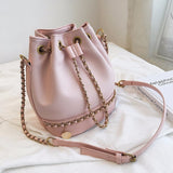 LoveFery - Women Bag PU Leather Shoulder Bag Fashion Chain Bucket Bag Bolsa Feminina Luxury Handbags Women Bags Designer Bolsos Mujer