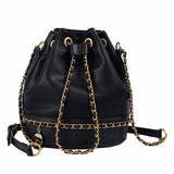 LoveFery - Women Bag PU Leather Shoulder Bag Fashion Chain Bucket Bag Bolsa Feminina Luxury Handbags Women Bags Designer Bolsos Mujer