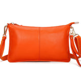 lovefery - Women Genuine Leather Day Clutches Candy Color Shoulder Bags Women&#39;s Fashion Crossbody Bags Small Clutch Bags