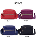 lovefery - Women Fashion Solid Color Zipper Waterproof Nylon Shoulder Bag Female Crossbody Bag Ladies Bolsa Waterproof Travel Messenger Bag