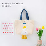 lovefery - Kawaii Shoulder Bag Women Cartoon Duck Large Capacity Canvas Bags Japanese Style All-match Student Book Storage Messenger Bags