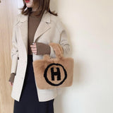 LoveFery - Plush Tote Bags Chain Women Bags Soft Fluffy Bags NEW Winter Bags For Women Furry Bags Luxury Handbag Fur Shoulders Bags