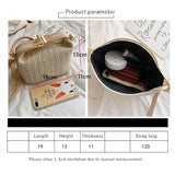 Vento Marea Straw Crossbody Bag For Women New Bohemian Small Knitting Summer Purse And Handbag Vacational Bucket Beach Bags