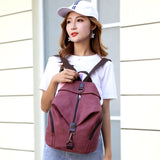 lovefery - Fashion Canvas Female Backpack Multifuction Casual Backpack For Teenager Girls New Summer Women Large Capacity Shoulder Bag