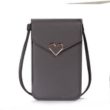 LoveFery - Bag For Women Touch Screen Cell Phone Purse Smartphone Wallet Shoulder Strap Handbag PU Leather Casual Solid Crossbody Bags