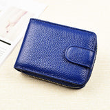 LoveFery - Men Wallets Man's Card Genuine Leather Clutch Wallets Purses Driver's License Cover Zipper Organ Women's Wallet Card Wallet