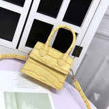 LoveFery - Mini Small Square bag Fashion New Quality PU Leather Women's Handbag Crocodile pattern Chain Shoulder Messenger Bags