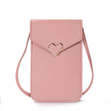 LoveFery - Bag For Women Touch Screen Cell Phone Purse Smartphone Wallet Shoulder Strap Handbag PU Leather Casual Solid Crossbody Bags