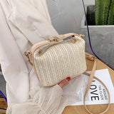 Vento Marea Straw Crossbody Bag For Women New Bohemian Small Knitting Summer Purse And Handbag Vacational Bucket Beach Bags