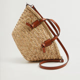 LoveFery - Casual Wicker Woven Basket Bags Rattan Women Handbags Summer Beach Straw Large Capacity Tote Big Shoulder Crossbody Bag