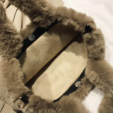 LoveFery - Plush Tote Bags Chain Women Bags Soft Fluffy Bags NEW Winter Bags For Women Furry Bags Luxury Handbag Fur Shoulders Bags