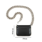 lovefery - Luxury Women Totes ins hot style thick metal chain shoulder bag bike wallet mini bag coin purse Fashion chest pack Strap Clutch