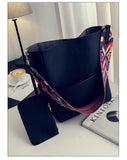 LoveFery - Brand Designer Women Handbag and purse Large Capacity Colorful Strap Shoulder Bag PU Leather Bucket Crossbody Bags big Totes