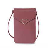 LoveFery - Bag For Women Touch Screen Cell Phone Purse Smartphone Wallet Shoulder Strap Handbag PU Leather Casual Solid Crossbody Bags