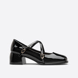 lovevvr - Women Vintage Pin Buckle Square Toe Mary Janes