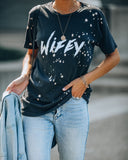 Wifey Cotton Bleach Dye Tee