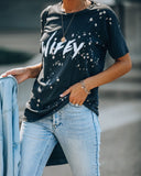 Wifey Cotton Bleach Dye Tee