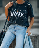 Wifey Cotton Bleach Dye Tee