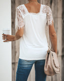 Sweet Side Lace Top - Ivory