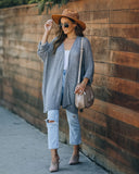 Take It Easy Knit Cardigan - Grey Mint