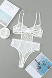 lovefery Chic White Lace Teddy Lingerie