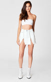 WHITE COLIN DOUBLE ZIP FRONT SKIRT