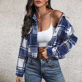 LOVEFERY women's clothing New3 autumn and winter 2025   short plaid cardigan shirt retro jacket jacket