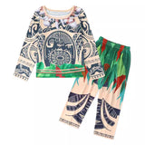 LOVEFERY Children's Suit Spring and Autumn New Boys' Moana Kid's Cartoon Long Sleeve Two-Piece Suit