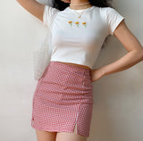 lovefery - Rouge Gingham Skirt