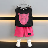 LOVEFERY Boys Summer Suit  New Children's Korean-Style Sleeveless Fried Street Stylish Two-Piece Suit Fashion Baby Summer Thin