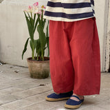 LOVEFERY Orange Le  Summer Korean Children's Candy Color Casual Straight Pants Boys and Girls Anti Mosquito Pants