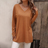 Vital V-Neck Ribbed Sleeve Sweater - Latte