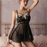 lovefery Strappy Chest Cami Lingerie Set